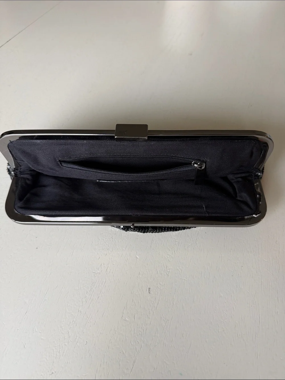Black Sequin Evening Clutch